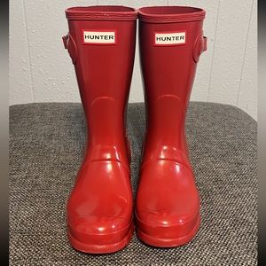Hunter Original Short Boots in Red